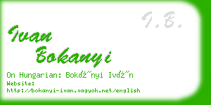 ivan bokanyi business card